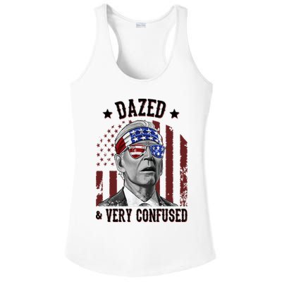 Dazed And Very Confused Biden Funny 4th Of July Ladies PosiCharge Competitor Racerback Tank