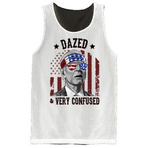 Dazed And Very Confused Biden Funny 4th Of July Mesh Reversible Basketball Jersey Tank