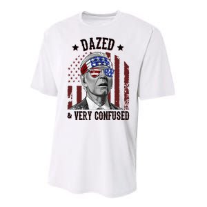 Dazed And Very Confused Biden Funny 4th Of July Performance Sprint T-Shirt