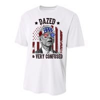 Dazed And Very Confused Biden Funny 4th Of July Performance Sprint T-Shirt