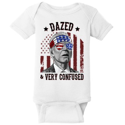 Dazed And Very Confused Biden Funny 4th Of July Baby Bodysuit