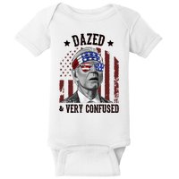 Dazed And Very Confused Biden Funny 4th Of July Baby Bodysuit