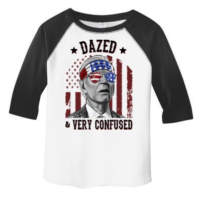 Dazed And Very Confused Biden Funny 4th Of July Toddler Fine Jersey T-Shirt