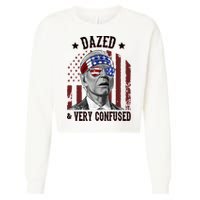 Dazed And Very Confused Biden Funny 4th Of July Cropped Pullover Crew