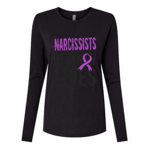 Domestic Abuse Violence Awareness Narcissism Narcissistic Gift Womens Cotton Relaxed Long Sleeve T-Shirt