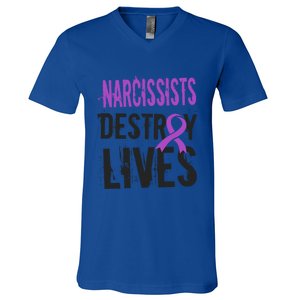 Domestic Abuse Violence Awareness Narcissism Narcissistic Gift V-Neck T-Shirt