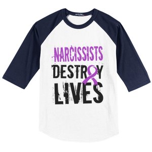 Domestic Abuse Violence Awareness Narcissism Narcissistic Gift Baseball Sleeve Shirt