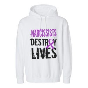 Domestic Abuse Violence Awareness Narcissism Narcissistic Gift Garment-Dyed Fleece Hoodie