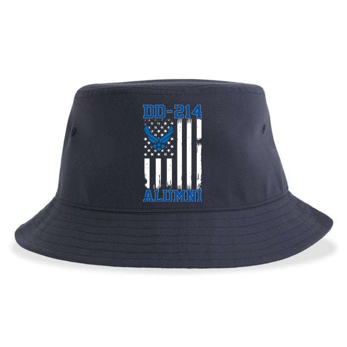 DD214 Alumni Veteran Vintage American Flag Sustainable Bucket Hat