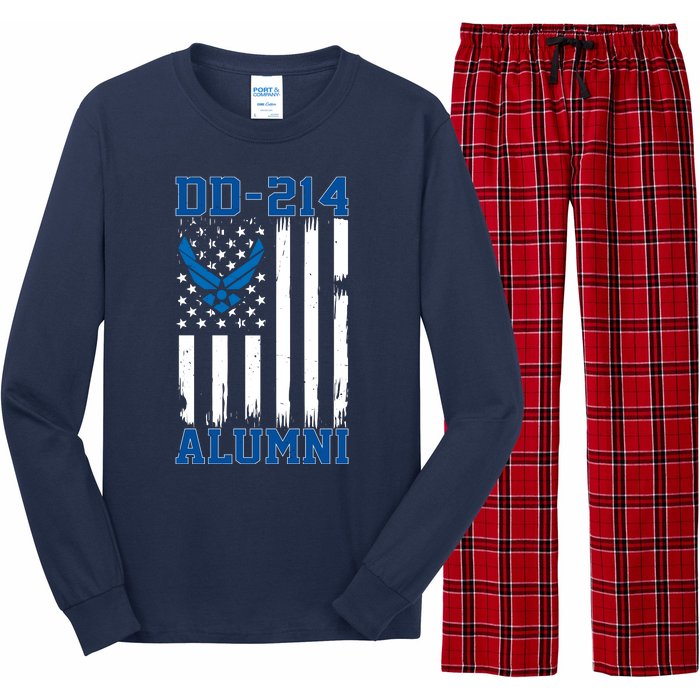 DD214 Alumni Veteran Vintage American Flag Long Sleeve Pajama Set