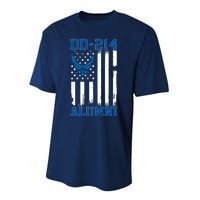 DD214 Alumni Veteran Vintage American Flag Performance Sprint T-Shirt