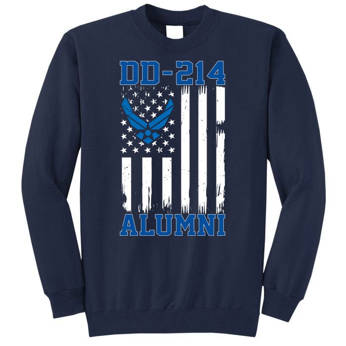 DD214 Alumni Veteran Vintage American Flag Tall Sweatshirt