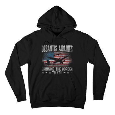 Desantis Airlines Vintage Shirt Bringing The Border To You Hoodie