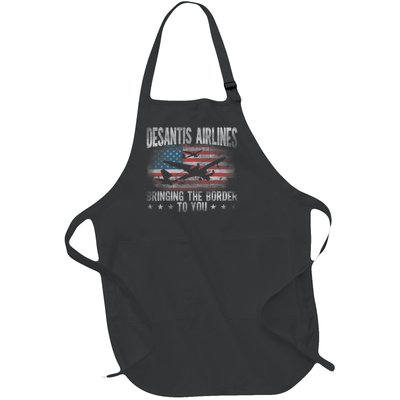 Desantis Airlines Vintage Shirt Bringing The Border To You Full-Length Apron With Pockets