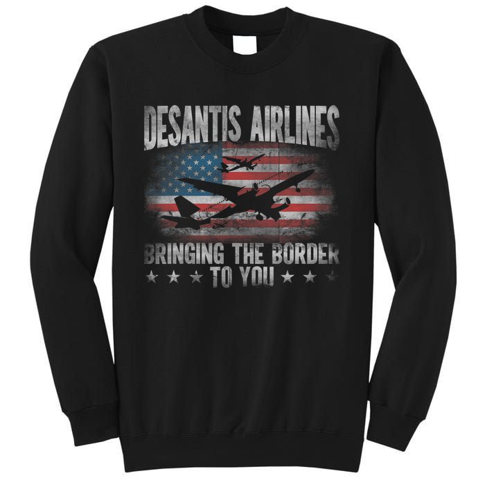 Desantis Airlines Vintage Shirt Bringing The Border To You Sweatshirt