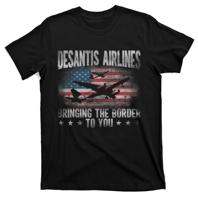 Desantis Airlines Vintage Shirt Bringing The Border To You T-Shirt