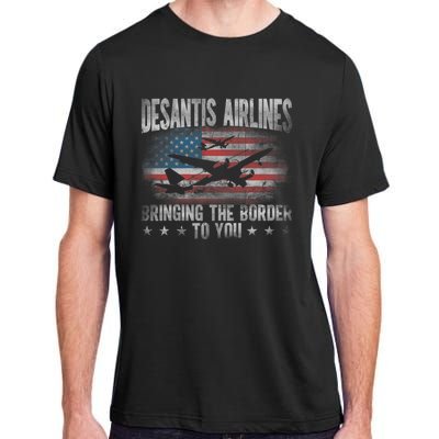 Desantis Airlines Vintage Shirt Bringing The Border To You Adult ChromaSoft Performance T-Shirt