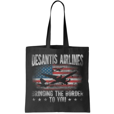 Desantis Airlines Vintage Shirt Bringing The Border To You Tote Bag