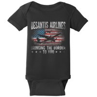 Desantis Airlines Vintage Shirt Bringing The Border To You Baby Bodysuit