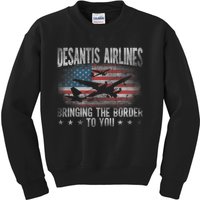 Desantis Airlines Vintage Shirt Bringing The Border To You Kids Sweatshirt