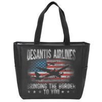 Desantis Airlines Vintage Shirt Bringing The Border To You Zip Tote Bag