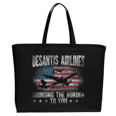 Desantis Airlines Vintage Shirt Bringing The Border To You Cotton Canvas Jumbo Tote