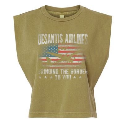 Desantis Airlines Vintage Shirt Bringing The Border To You Garment-Dyed Women's Muscle Tee