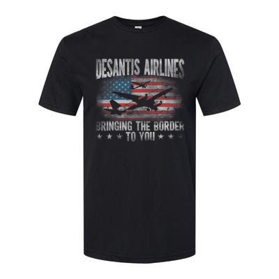 Desantis Airlines Vintage Shirt Bringing The Border To You Softstyle CVC T-Shirt