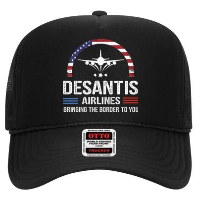 Desantis Airlines Vintage Bringing The Border To You High Crown Mesh Back Trucker Hat