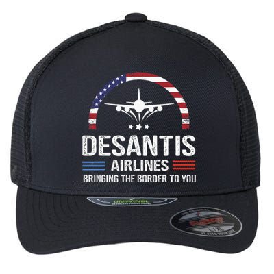 Desantis Airlines Vintage Bringing The Border To You Flexfit Unipanel Trucker Cap