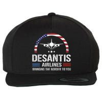 Desantis Airlines Vintage Bringing The Border To You Wool Snapback Cap