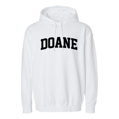 Doane Arch Vintage College Athletic Sport Garment-Dyed Fleece Hoodie