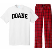 Doane Arch Vintage College Athletic Sport Pajama Set