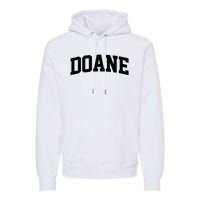 Doane Arch Vintage College Athletic Sport Premium Hoodie