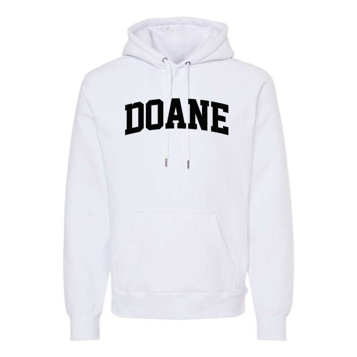 Doane Arch Vintage College Athletic Sport Premium Hoodie