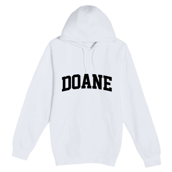 Doane Arch Vintage College Athletic Sport Premium Pullover Hoodie