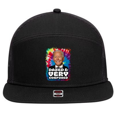 Dazed And Very Confused Joe Biden Hippie 7 Panel Mesh Trucker Snapback Hat