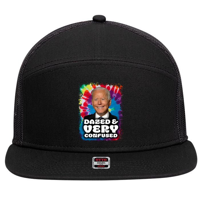 Dazed And Very Confused Joe Biden Hippie 7 Panel Mesh Trucker Snapback Hat
