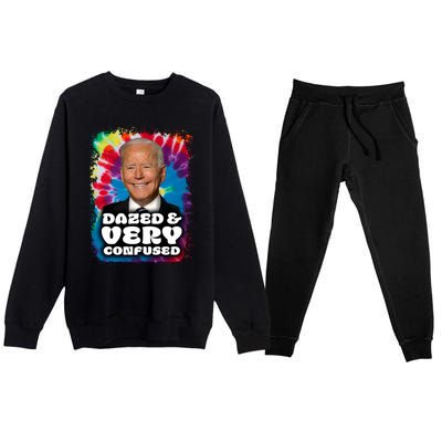 Dazed And Very Confused Joe Biden Hippie Premium Crewneck Sweatsuit Set