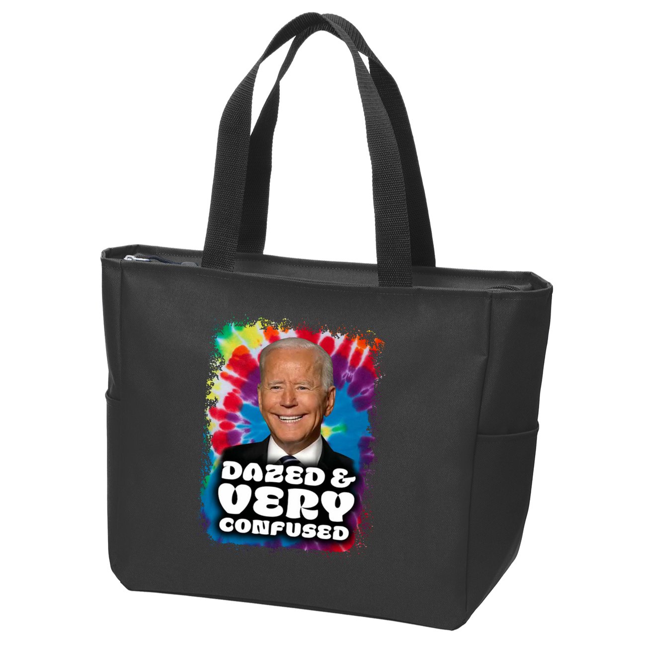 Dazed And Very Confused Joe Biden Hippie Zip Tote Bag