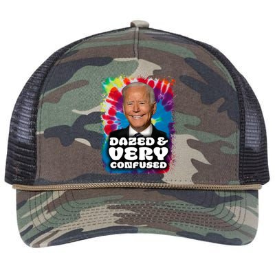 Dazed And Very Confused Joe Biden Hippie Retro Rope Trucker Hat Cap