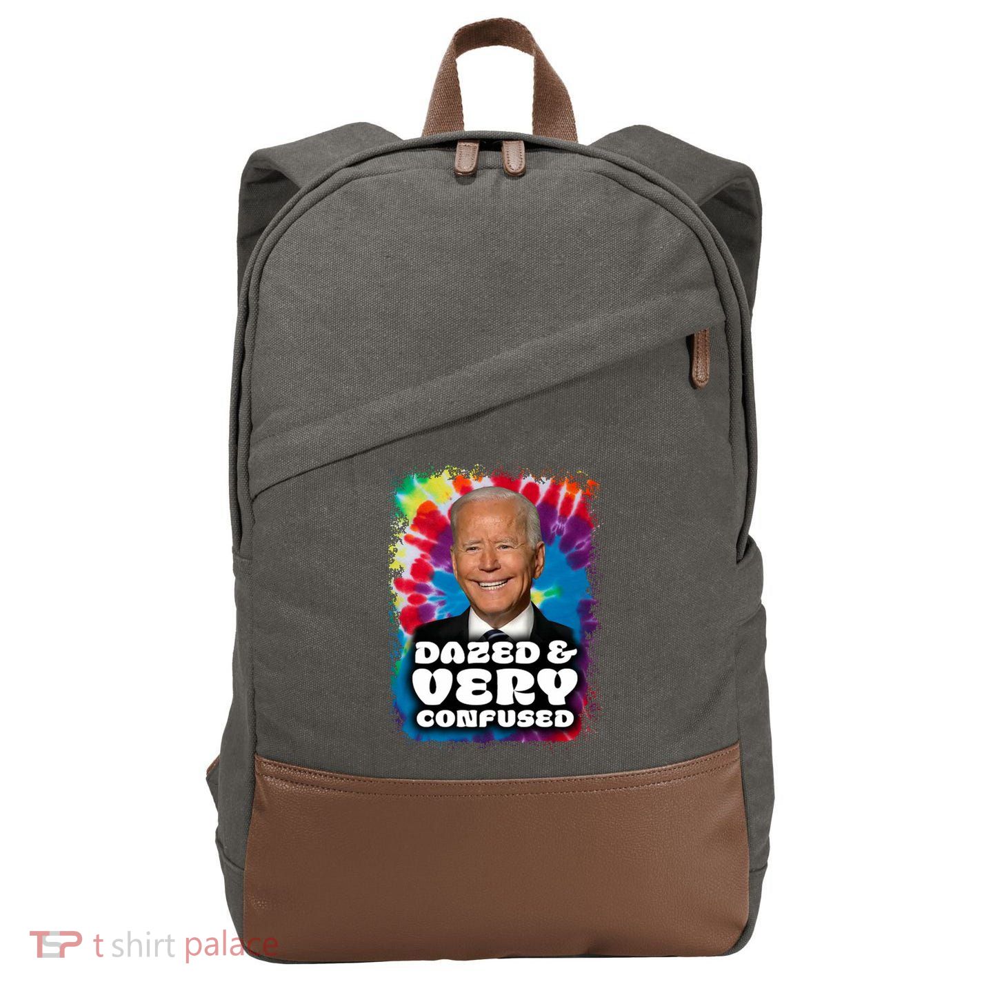 Dazed And Very Confused Joe Biden Hippie Cotton Canvas Backpack