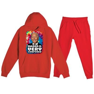 Dazed And Very Confused Joe Biden Hippie Premium Hooded Sweatsuit Set