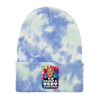 Dazed And Very Confused Joe Biden Hippie Tie Dye 12in Knit Beanie