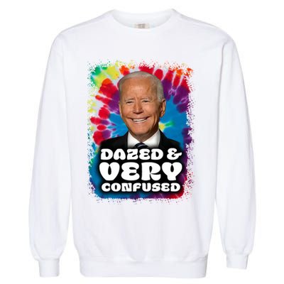Dazed And Very Confused Joe Biden Hippie Garment-Dyed Sweatshirt