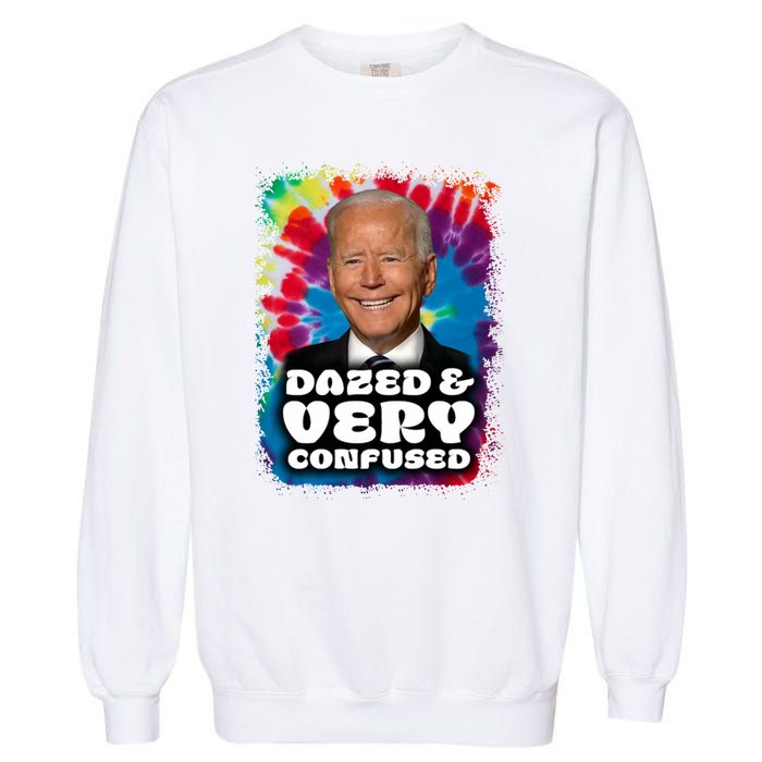 Dazed And Very Confused Joe Biden Hippie Garment-Dyed Sweatshirt