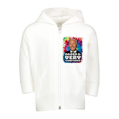 Dazed And Very Confused Joe Biden Hippie Toddler Zip Fleece Hoodie