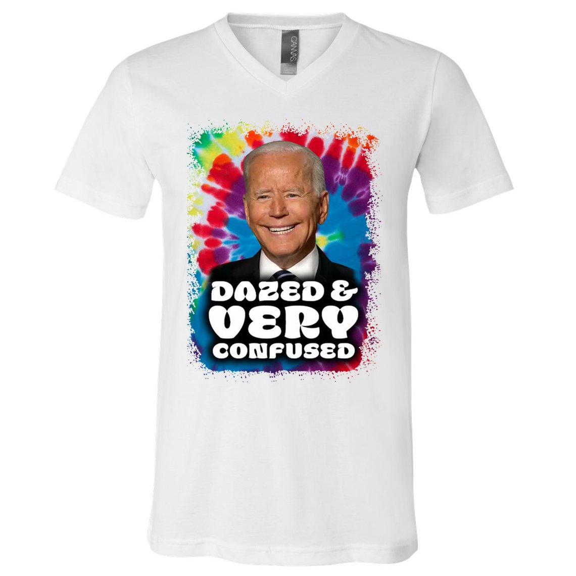 Dazed And Very Confused Joe Biden Hippie V-Neck T-Shirt