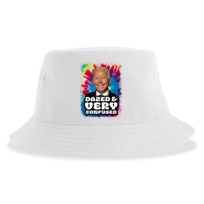 Dazed And Very Confused Joe Biden Hippie Sustainable Bucket Hat