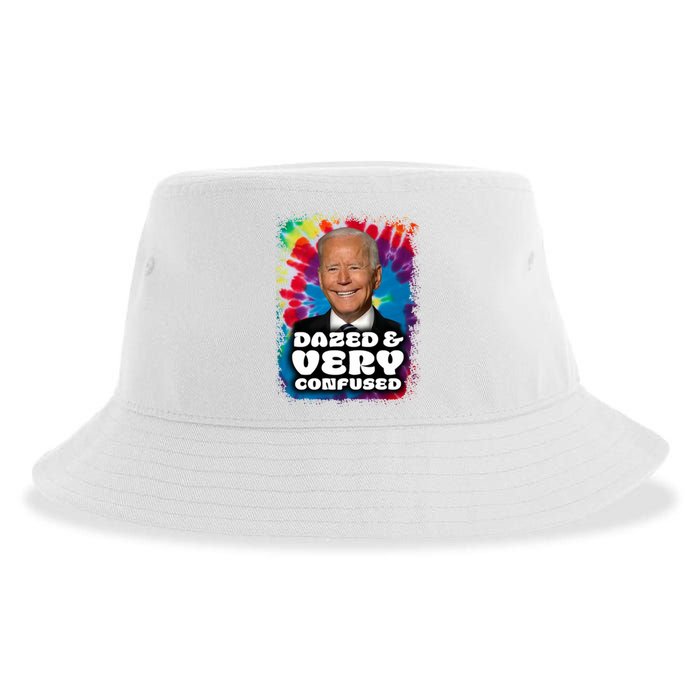 Dazed And Very Confused Joe Biden Hippie Sustainable Bucket Hat